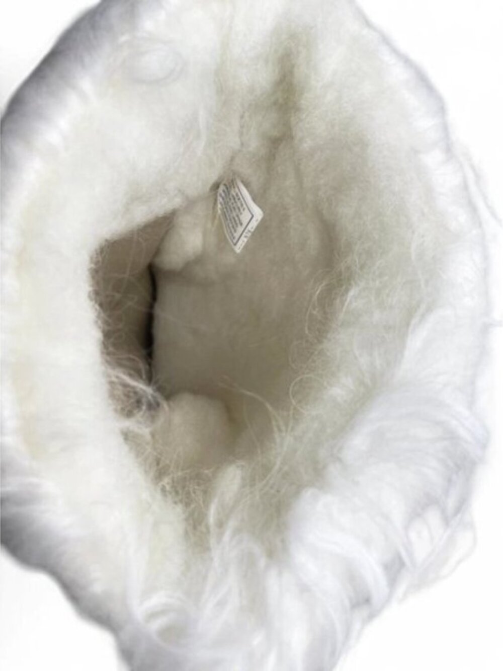 Bearpaw Boetis White Curly Lamb Fur Sheepskin Lined Sherpa Boho Boots 8 NEW - Picture 8 of 10